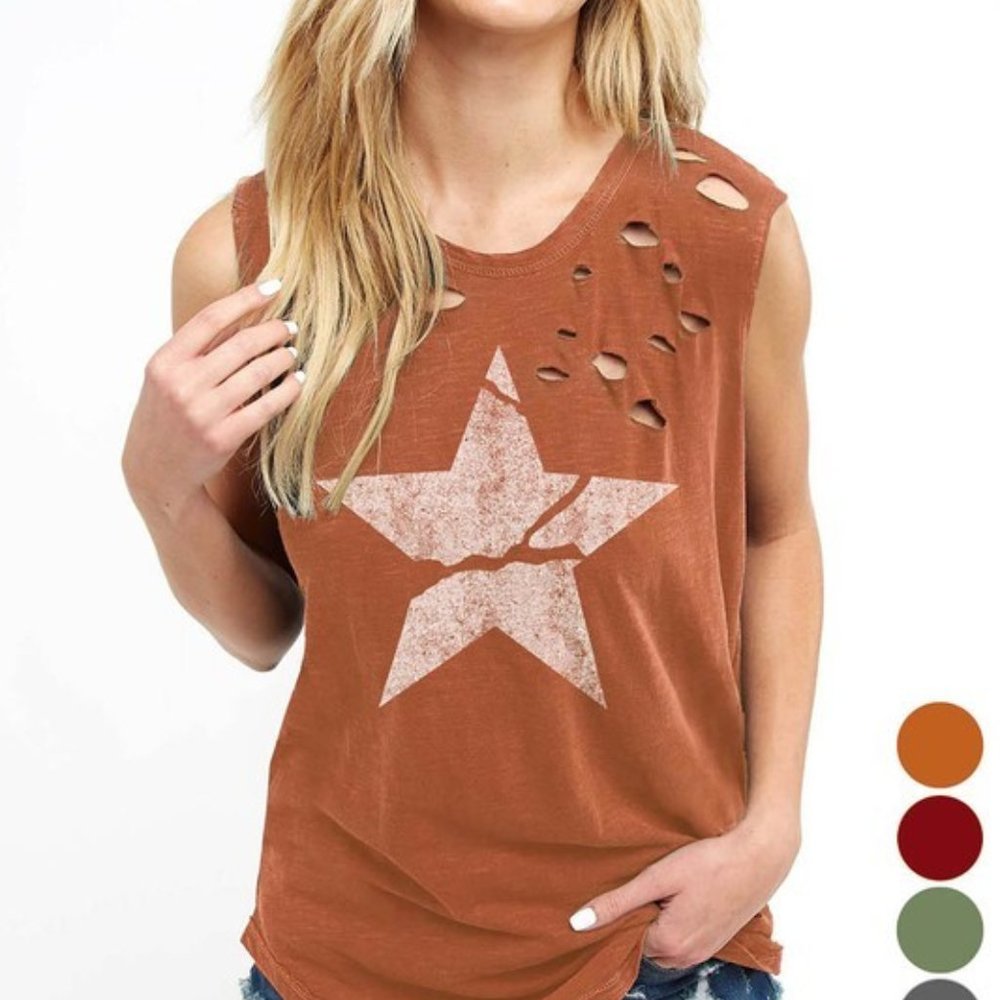 Distressed Star Tank